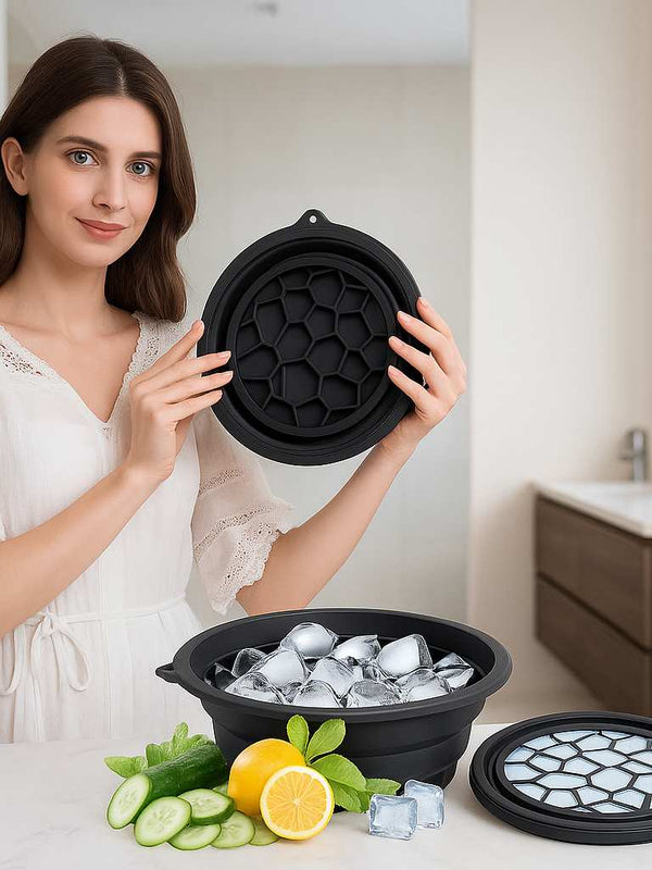 Noorvaa Silicone Foldable Facial Ice Bowl