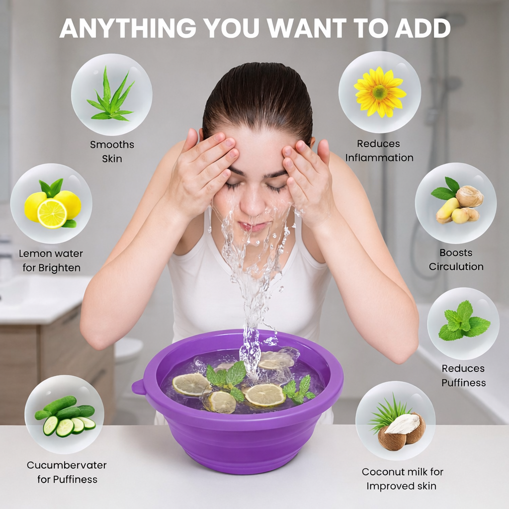 Noorvaa Silicone Foldable Facial Ice Bowl