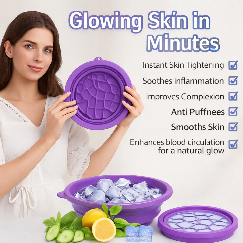 Noorvaa Silicone Foldable Facial Ice Bowl