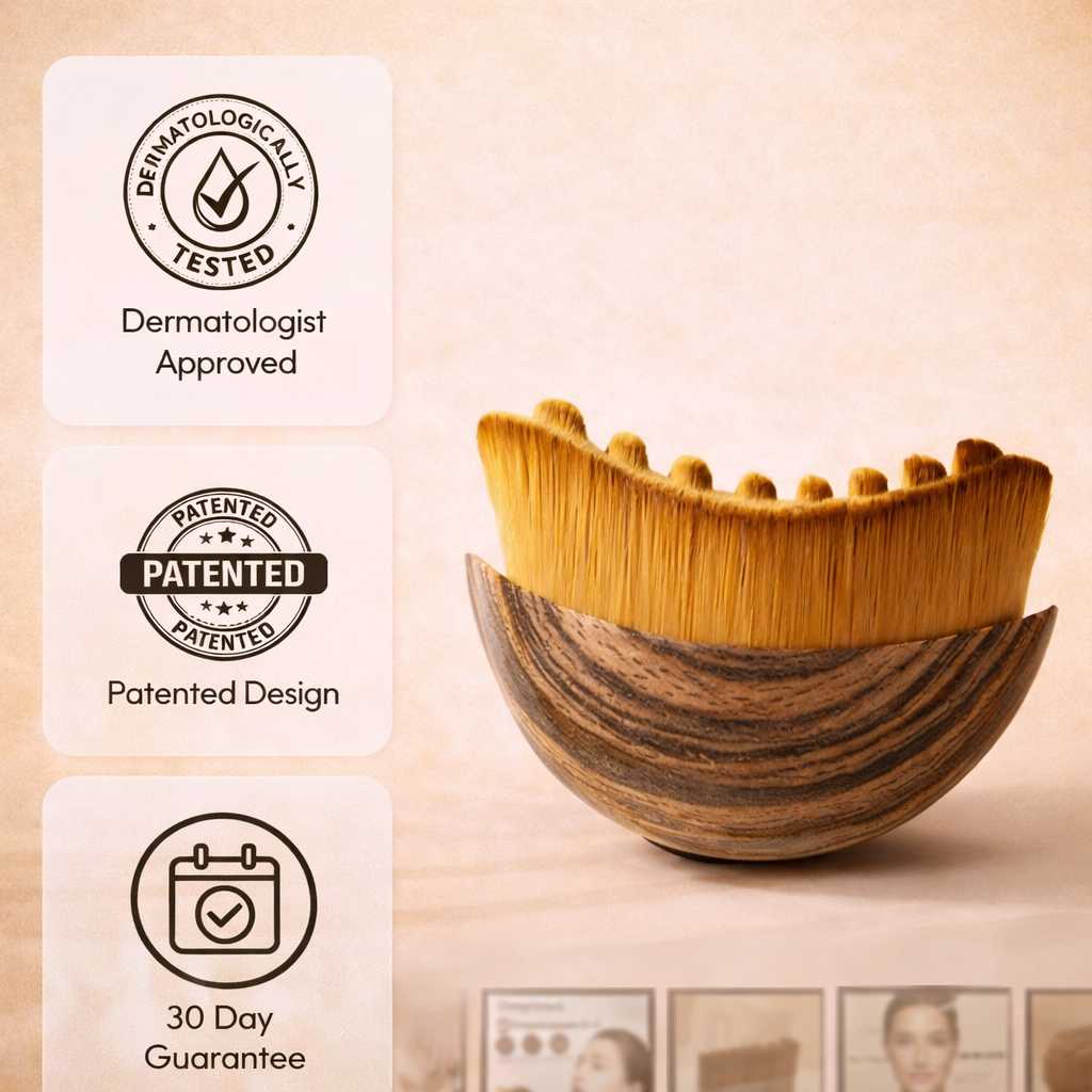 Lymphatic Contour Face Brush for Sinuses & Massager for Chin & Jawline