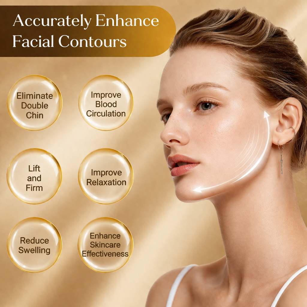 Lymphatic Contour Face Brush for Sinuses & Massager for Chin & Jawline