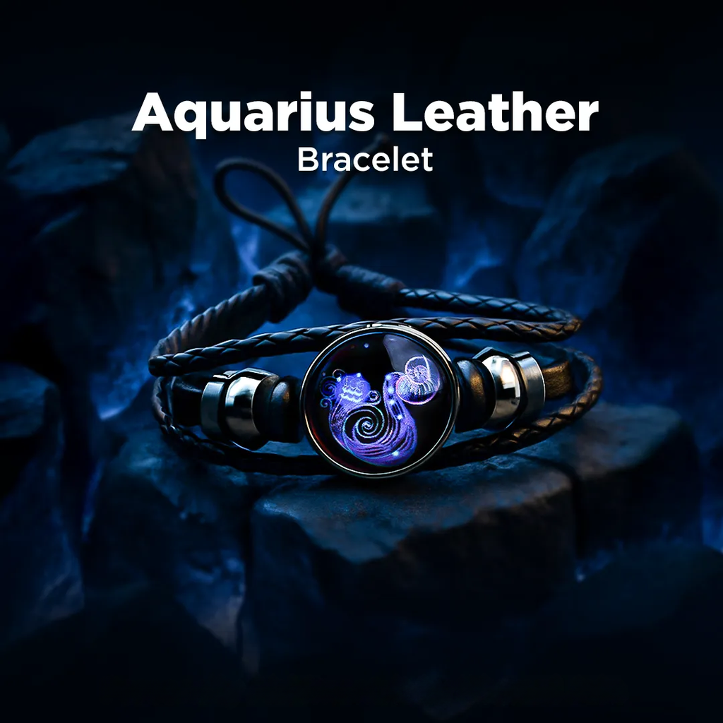 Zodiac Cosmic Leather Bracelet