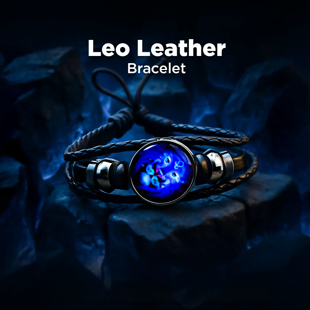 Zodiac Cosmic Leather Bracelet