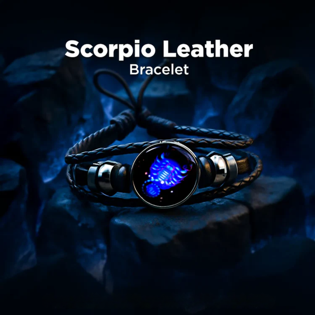 Zodiac Cosmic Leather Bracelet