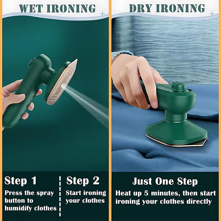 Portable Iron Steamer- 2 in 1 Wet (Steam)/ Dry Ironing For Home & Travelling